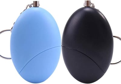 Persoonlijk Alarm - SOS Alarm Sleutelhanger - Zelfverdediging - 120 dB Luide Toon - Mini Formaat - Zwart en Blauw