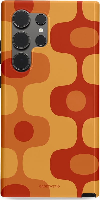 Casetastic Hoesje Geschikt voor Samsung S24 Ultra - Stijlvolle Beschermende Duo-layer Case - Vintage Rust