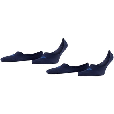Burlington Everyday 2-Pack onzichtbar eenkleurig katoen multipack footies heren blauw - maat 45-46