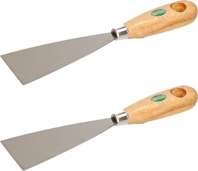 Amig Plamuurmes - 2x - werkbreedte 60 mm - conisch geslepen staal - houten greep