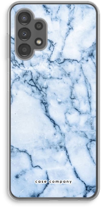 Case Company® - Hoesje geschikt voor Samsung Galaxy A13 4G hoesje - Blauw marmer - Soft Cover Telefoonhoesje - Bescherming aan alle Kanten en Schermrand