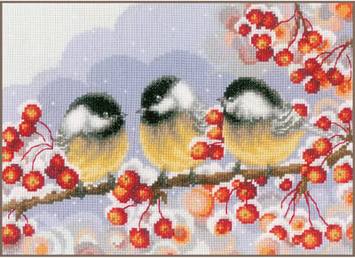 Vervaco - Telpakket kit - 27 x 19cm - 3 Meesjes tussen bessen - PN-0203368