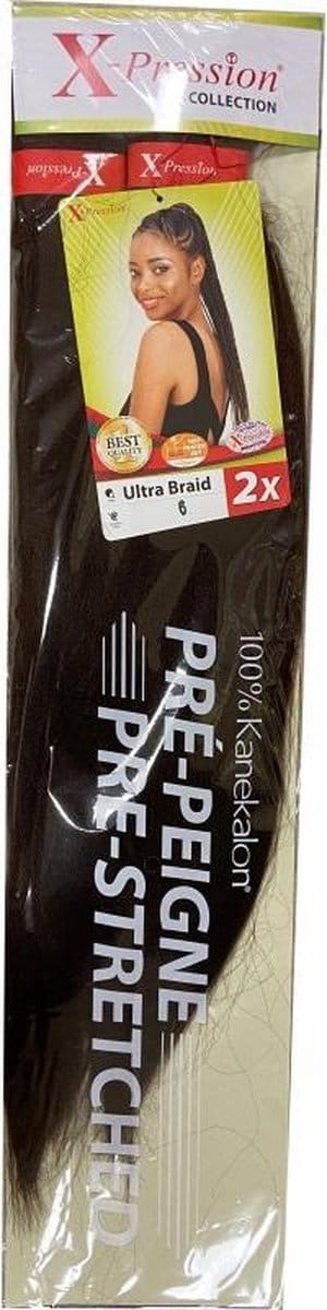 X-Pression Pre Stretched Ultra Braid - 6 ASH BROWN - 115 cm