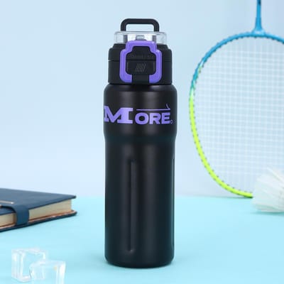Nouvelle Tasse Thermos en Acier Inoxydable Grande Capacité Couvercle Double Balle Tasse à Eau Haute Apparence Bouilloire Sportive Horizontale avec Poignée 600ml