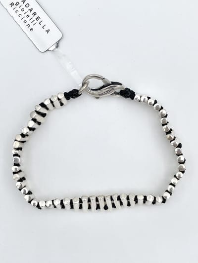 Spadarella Gioielli - SPBR19 - Armband - 925 Zilver - 10 mm - Black 4000 - 19 Cm - Italy