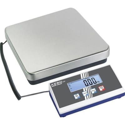 EOB 150K50 EOB 150K50 Platformweegschaal Weegbereik (max.) 150 kg Resolutie 50 g werkt op stekkernetvoeding Zilver