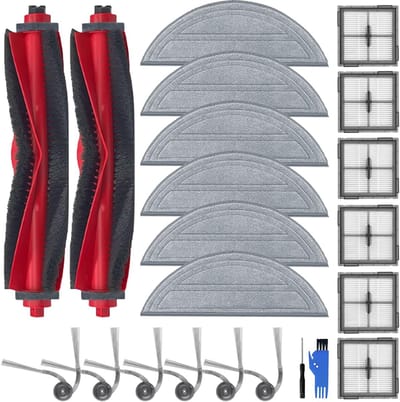 Dailygoods- Stofzuigeraccessoires 22 Stuks - Hoofdborstels - Dweilen - Filters - Zijborstels - Wasbaar en Herbruikbaar - Stofzuigeronderdelen