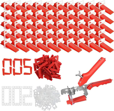 Complete Tegel Niveauer Set met 701 Onderdelen, 200 Tegelwiggen, 500 Niveauer en 1 Wiggen Tang voor Vloer- en Wandtegels, 2 mm Dikte