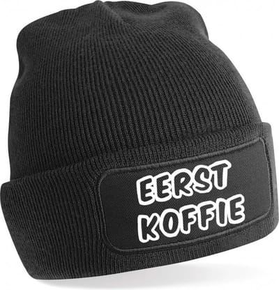 Eerst Koffie Warme Wintermuts | Beanie | Muts | Winter | Kou | Koud | Tekst | Cadeau | Apres Ski | Wintersport | Skimuts | Verzending binnen 24 uur!