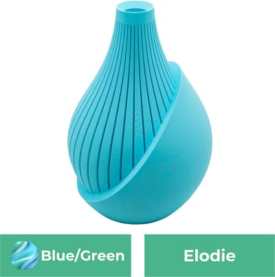 Elodie moderne vaas – Decoratieve vaas - Blauw / Groen - 3d geprinte vaas – geschikt voor droogbloemen - 20CM