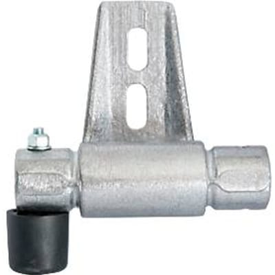 Beugel voor stellingtrap rond buisrailsysteem STABILO® Professional, met eindaanslag links
