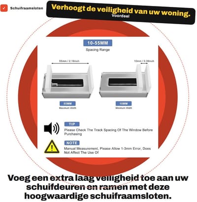 Dailygoods- Schuifraamsloten Diefstalbeveiliging - Raambeveiliging - Kinderslot Raam - Stevig - Duurzaam - Veiligheid voor Gezin - Raamslot