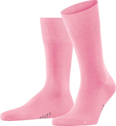 FALKE Tiago eenkleurig fil d'Ecosse katoen sokken heren roze - maat 39-40