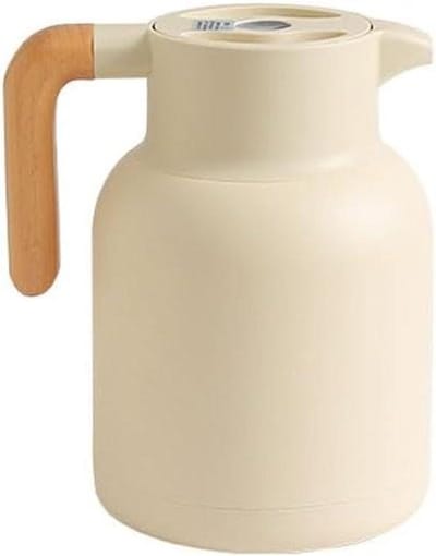 Geïsoleerde Waterkoker - Hete Koffie Server - Dranken Warm Houden - One-touch Bediening - 13/2 Liter - Zilver