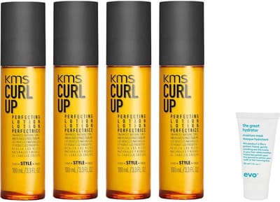 4 x KMS California CurlUp Perfecting Lotion 100ml + GRATIS Imbue Mask Sachet