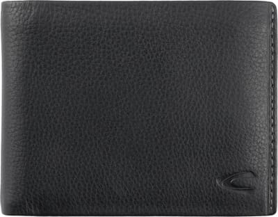 camel active Leren Portemonnee Atlanta 8 CC + Coin Wallet Black Zwart