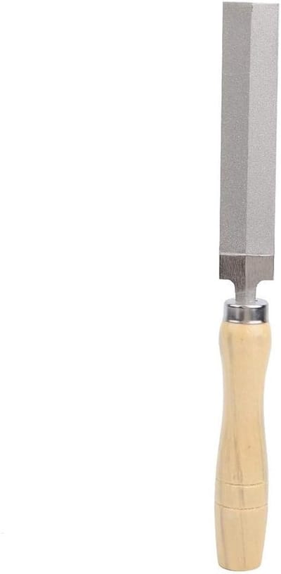 Professionele Diamant Vijl met Houten Handvat van 75mm voor Metaalbewerking, Houtbewerking en Glasbewerking, Hoogwaardige Afwerking voor Edelstenen en Keramiek