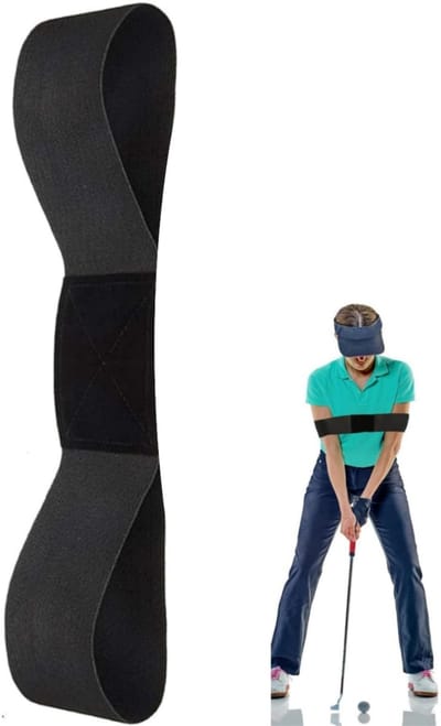 Dailygoods- Golftrainingshulpmiddel - Golfswing Trainingsarmband - Arm Tape voor Houding - Verstelbaar en Duurzaam - Lichtgewicht Nylon - Verbeter je Slag - Golftrainer