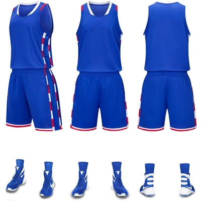 Basketbalpak, enkele schouder, vierpuntsbibliotheek, zweetabsorberend, ademend en snel drogend basketbalpak voor volwassenen, sportpak. L