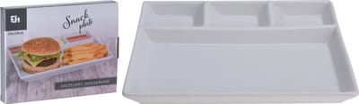 Bord 4-vaks porselein 24,5x19xcm