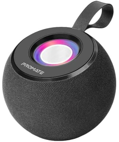 Dynamische 5W Bluetooth-luidspreker met lange batterijduur, Micro SD-kaartsleuf, USB-mediapoort, 360 graden surround sound en kleurrijk LED-licht