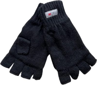 Vingerloze handschoenen - Dames handschoenen - Handschoenen zonder vingers - Thinsulate - Wol - Zwart
