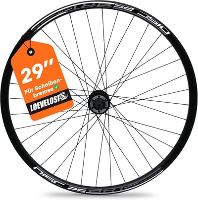 MTB Voorwiel - Fietswiel Voor - Fietsen op Trails - Schijfrem Geschikt - 29 inch - Zwart