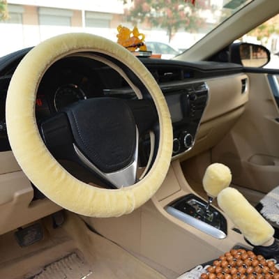 Dailygoods- Stuurhoes Pluche - Winter Accessoires - Lichtgewicht - Antibacterieel - Hoogwaardige Imitatie Kasjmierwol - Zacht en Comfortabel - Stuurwielhoes
