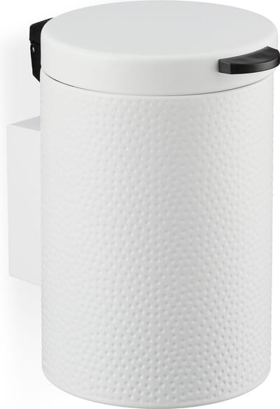 badkamer prullenbak - hangend - 3 l - softclose - metaal - toilet - wc - wit