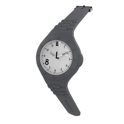 TOO LATE - siliconen horloge - MASH UP LORD FAT - Ø 45 mm - GREY