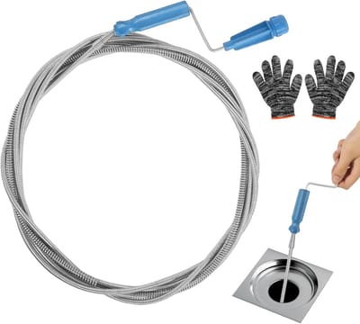 Flexibele Afvoerreinigingsspiraal met Handschoenen voor Verstoppingen 5 Meter