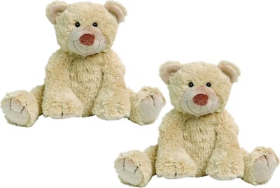 2x stuks happy Horse beige pluche knuffelbeer Boogy 35 cm - Beren dieren speelgoed knuffels
