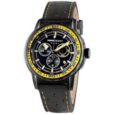 MOMO Design Pilot MD2164BK-52 Horloge Heren 46mm 5 ATM