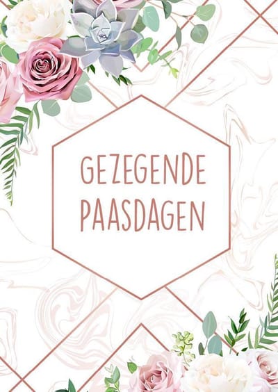 10 stuks Gezegende paasdagen - abstract| Christelijke kaart met envelop| Majestically