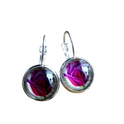 2 Love it Tulp D - Oorbellen - Wit - Roze - Rood - Zilverkleurig