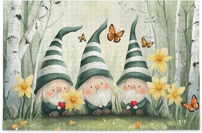 Puzzel 1000 Stuks - Legpuzzel Familie - Ontspannend Spel - Verbeterde Interlocking - 75 x 50 cm - Schattige kabouters
