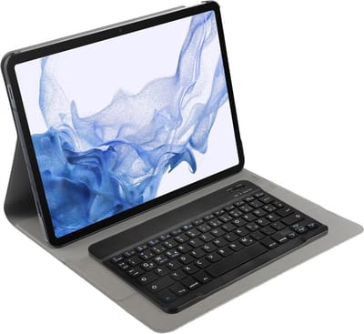 Just in Case tablet Hoes met Toetsenbord geschikt voor Samsung Galaxy Tab S8 Plus - QWERTZ Bluetooth Keyboard Case - Zwart