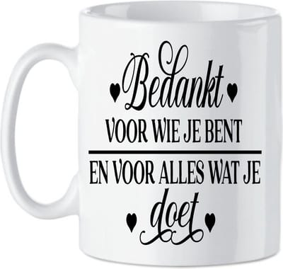 Koffie beker - thee mok bedankt voor alles wat je doet - collega