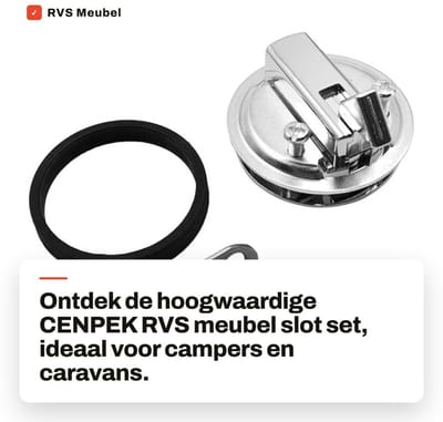 Dailygoods - RVS Meubel Slot Set - Campers - Verstelbare Dikte - Drukslot - Veiligheid - Gemakkelijk te Installeren - Geschikt voor Meubels - Model Set