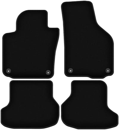 BASIC zwarte veloursmatten voor: Volkswagen Golf VI cabrio (2011-2016)
