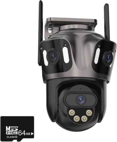 Rolu Beveiligingscamera – Beveiligingscamera Draadloos Buiten – Buitencamera Met Nachtzicht – 64 GB Opslag – Wifi – Full HD