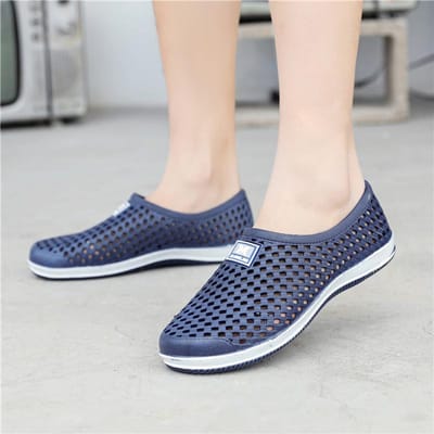 Zomer Heren Strand Sandalen Outdoor Mode Trend Persoonlijkheid Antislip Zachte Zool Grote Maat Slippers Baotou Sandalen 36 marineblauwe kleur