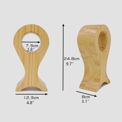 Hoofdtelefoon Stand - Headset Houder - Bureau Organisatie - Natuurlijk Hout - 30x20x20 cm - Naturel