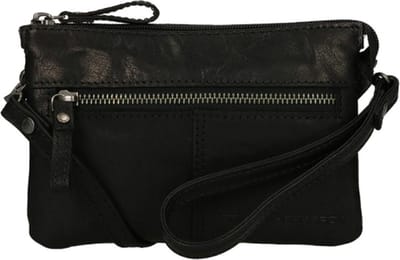 Spikes & Sparrow Bronco Crossbodytas Kleine Dames - Leer - Zwart