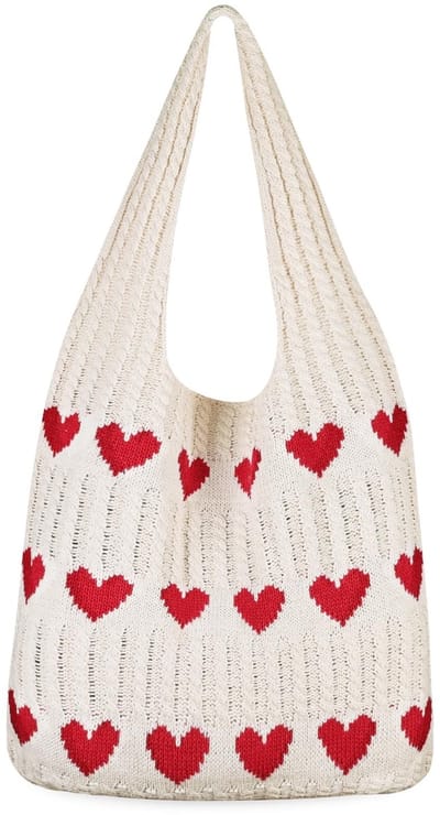 Dailygoods - Aucuu Strandtas voor dames, gehaakte mesh strandtas, gebreide schoudertas, haaktas voor de zomer, strandtassen voor vrouwen, grote schoudertas voor vakantie, reizen, strand, zomer
