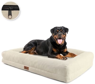 Pet Perfect Luxe Orthopedische Hondenmand - Orthopedisch Hondenkussen - Afneembare hoes - Wasbaar - Met Rits - Hondenbed - 112x81 cm - XL