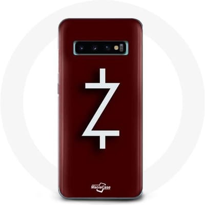 Case voor Samsung Galaxy S10 Plus Ozark Seizoen 4 Logo Z Wit Rode Achtergrond