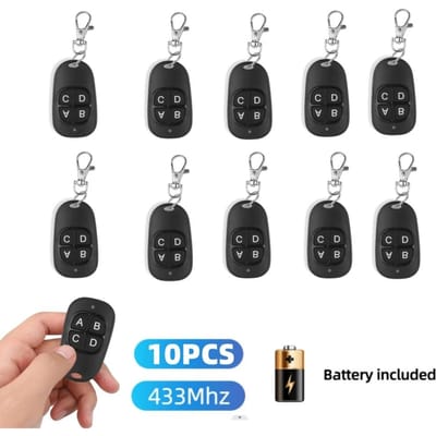 5-50 stuks 433MHz Afstandsbediening Universele Garage Afstandsbediening 4 Knoppen Duplicator Controller Vervanging Draadloze Autosleutels voor Garage 10PCS puce kleur