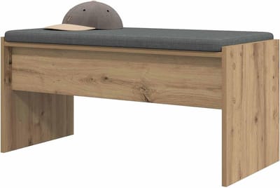 Halbank met kussen - Houten bank - Entree opfrissen - Modern ontwerp - 83 x 38 x 40 cm