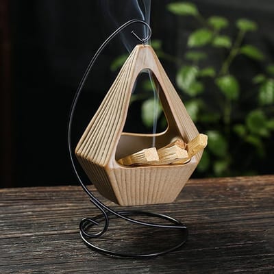 Wierookstokjeshouder en wierookschaal voor Palo Santo en andere wierook, 21,5 x 14 cm